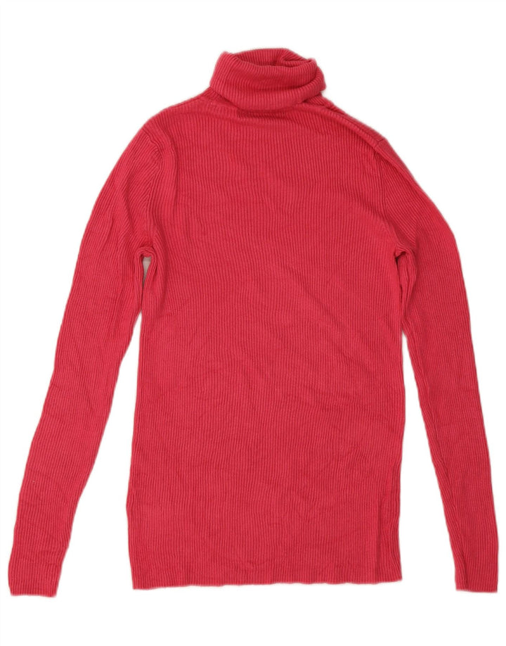 Marks & Spencer Pull col roulé pour femme UK 10 Petite viscose rose