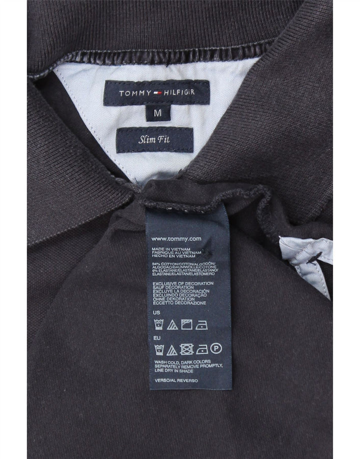 TOMMY HILFIGER Polo Slim Fit pour Femme UK 12 Bleu Marine Moyen