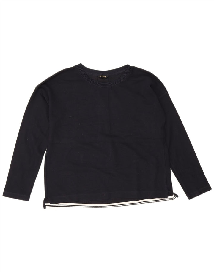 Massimo Dutti Haut à manches longues pour femme UK 16 Large Bleu marine