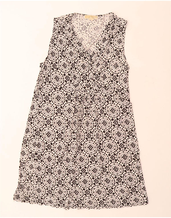 MICHAEL KORS Robe trapèze sans manches pour femme UK 18 XL Rayonne florale noire