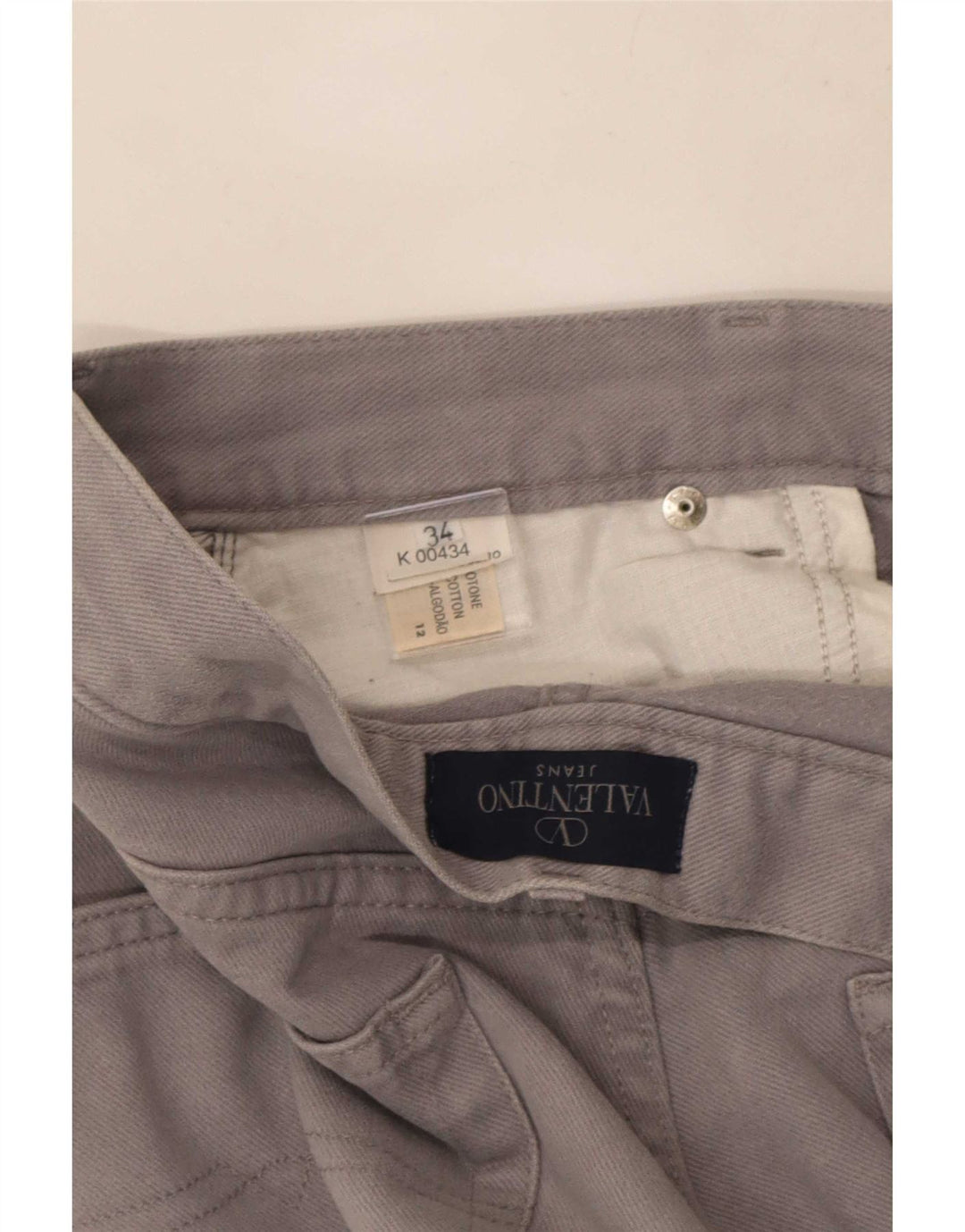 Valentino Jean droit W34 L26 gris coton homme