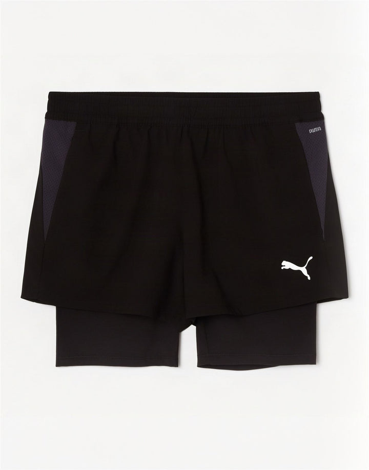 Puma Short de Sport Homme Petit Noir Polyester Colorblock
