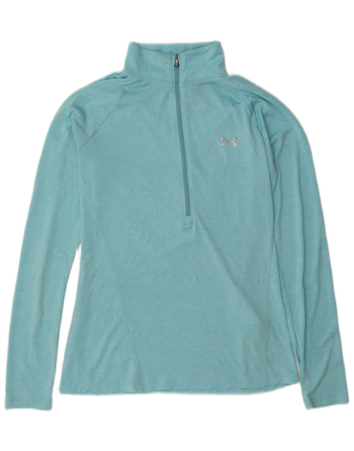 Under Armour Haut de survêtement Heat Gear pour femme UK 14 Bleu moyen