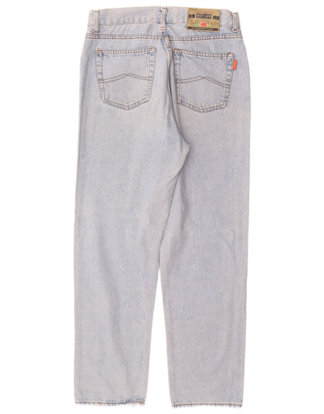 CASUCCI Jean fuselé taille haute pour femme IT 50 XL W28 L29 bleu coton