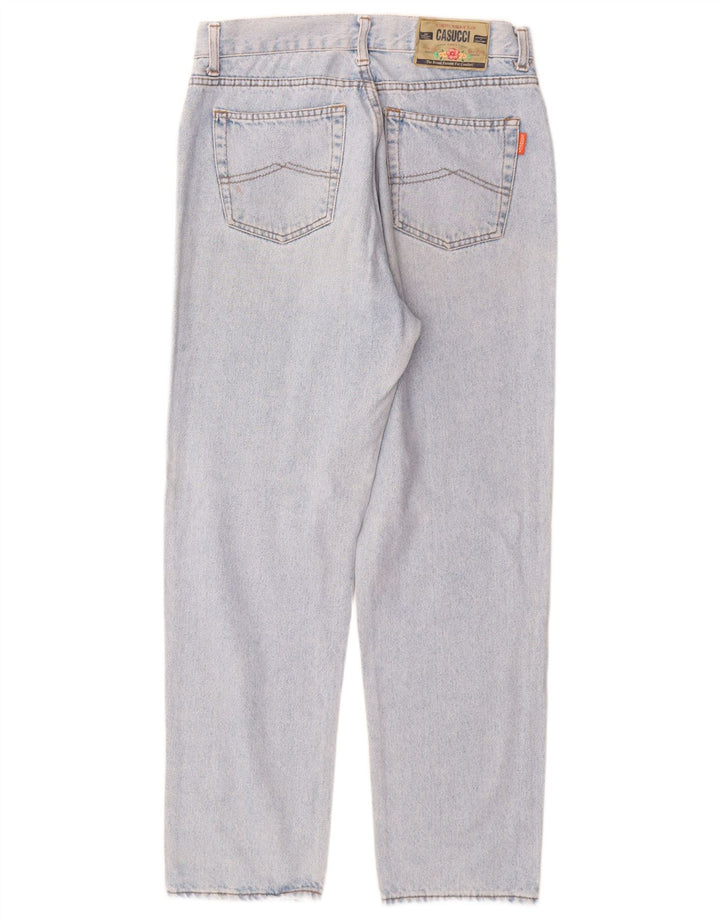 CASUCCI Jean fuselé taille haute pour femme IT 50 XL W28 L29 bleu coton