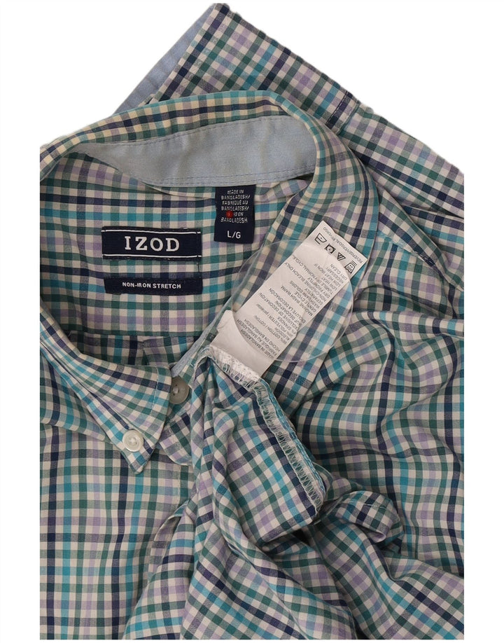 Izod Chemise Homme Large Vichy Multicolore Coton