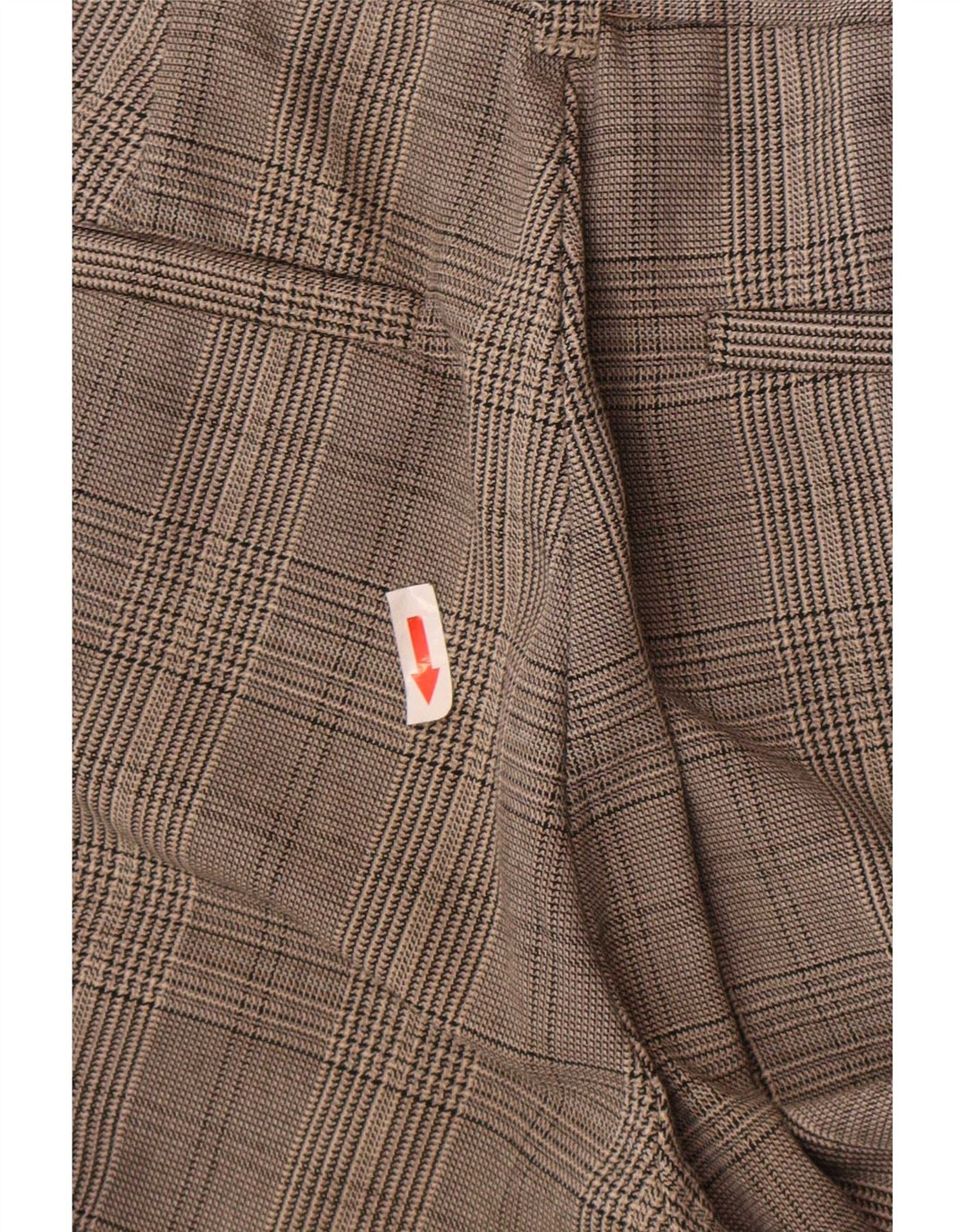Zara Pantalon Chino Slim Femme Petit W26 L25 Gris Carreaux