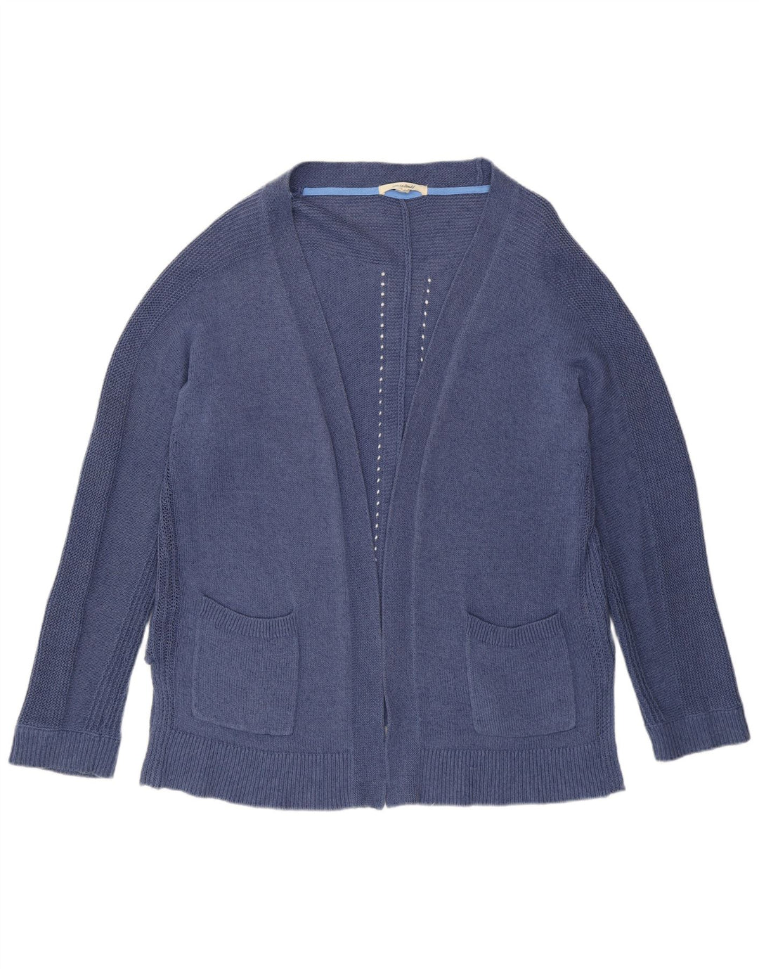 White Stuff Cardigan ouvert pour femme UK 16 Large Bleu Coton
