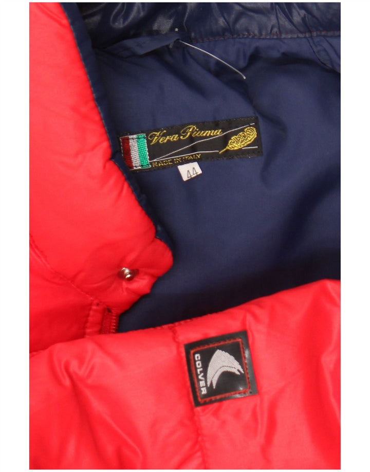 Veste matelassée homme vintage IT 44 XS Rouge Colourblock Polyamide