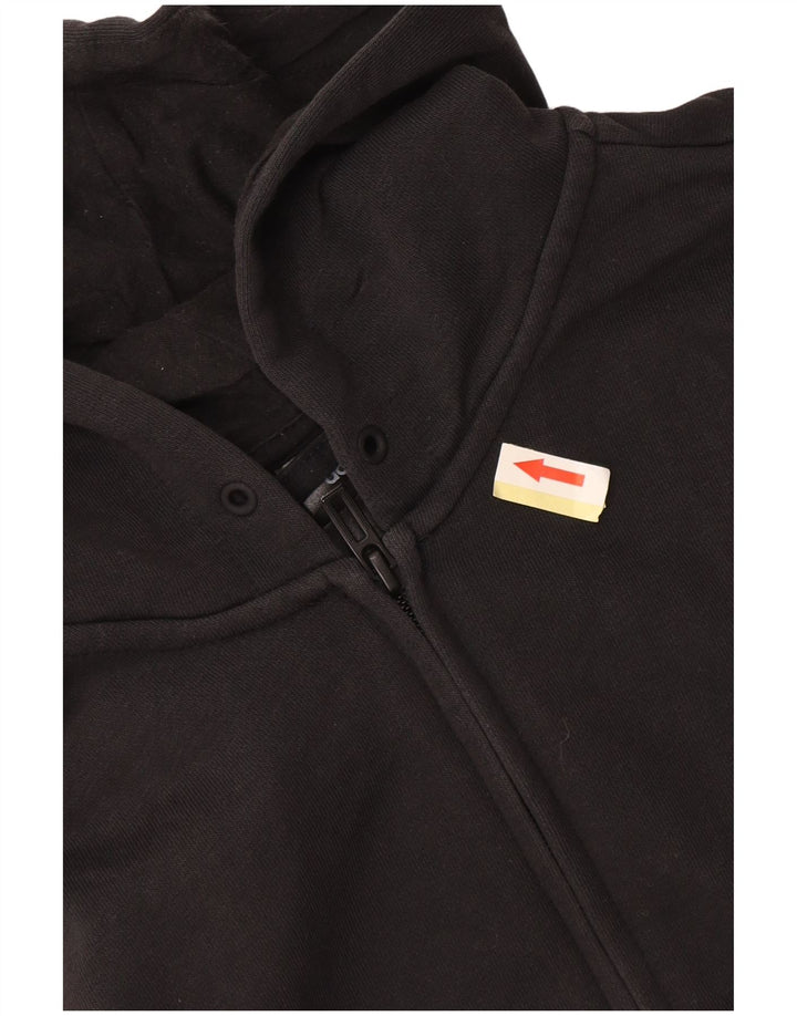 Adidas Pull à capuche zippé pour femme UK 14 Grand coton noir