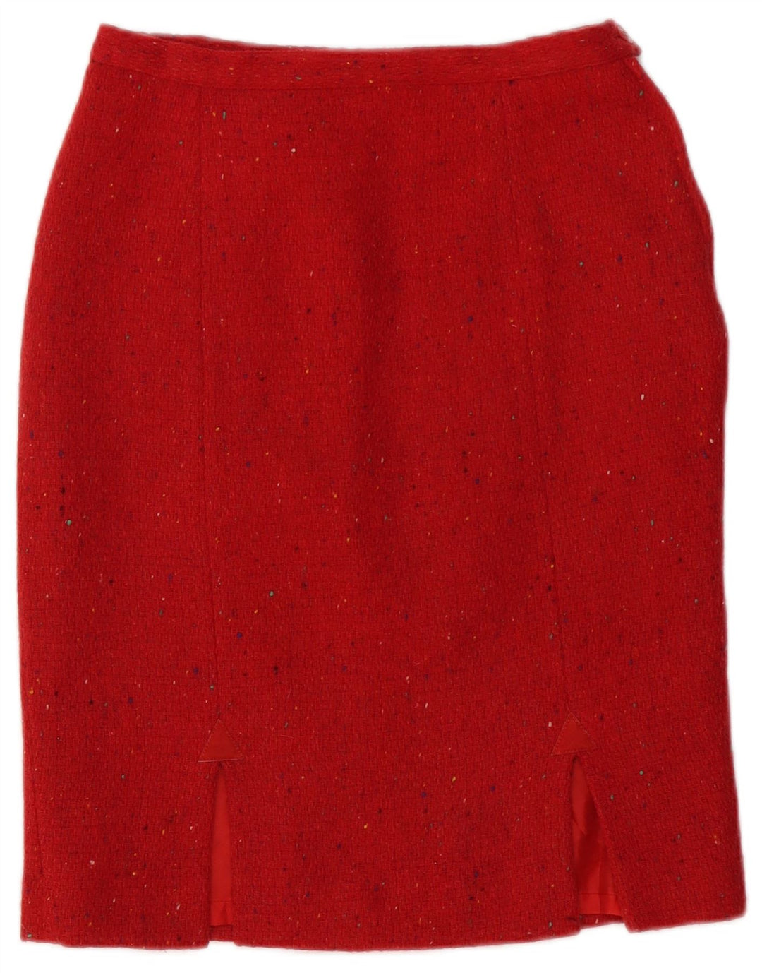 Jupe crayon femme Cacharel EU 40 Medium W26 laine mouchetée rouge
