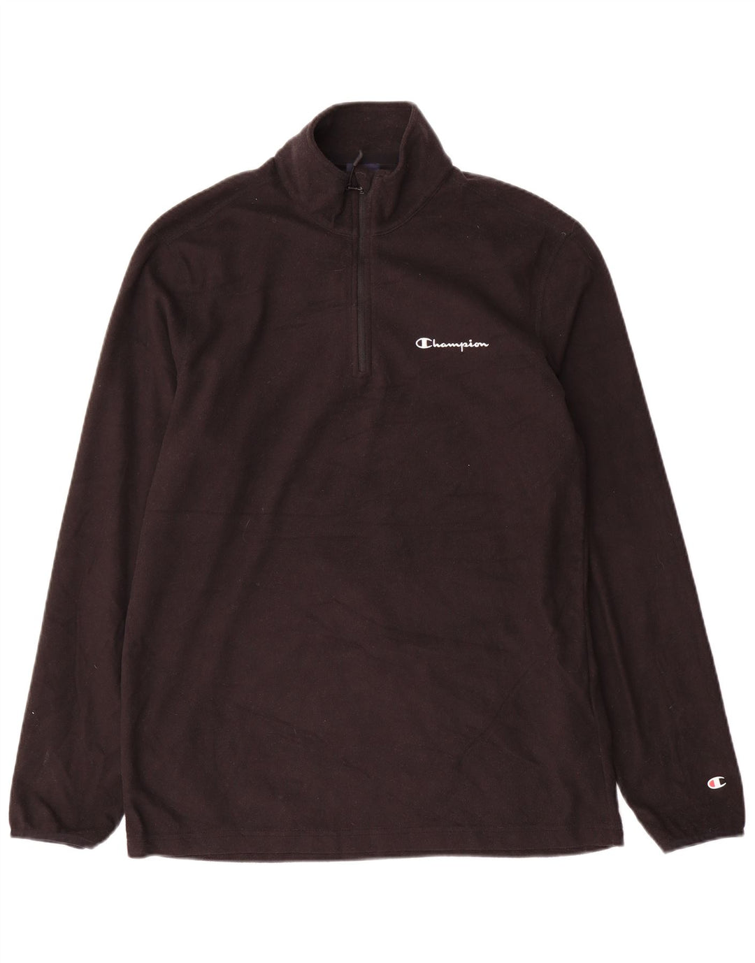 CHAMPION Pull Polaire Col Zippé Homme XL Noir Polyester