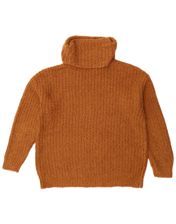 Marks & Spencer Pull surdimensionné à col roulé pour femme UK 10 Petit Marron