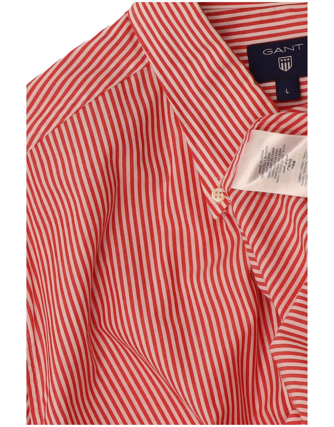 GANT Chemise Homme Large Rouge Rayé Coton