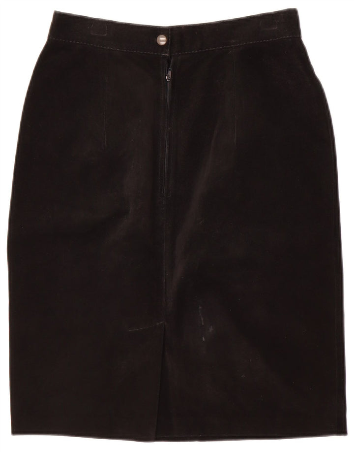 jupe en daim femme vintage IT 40 Small W24 Noir