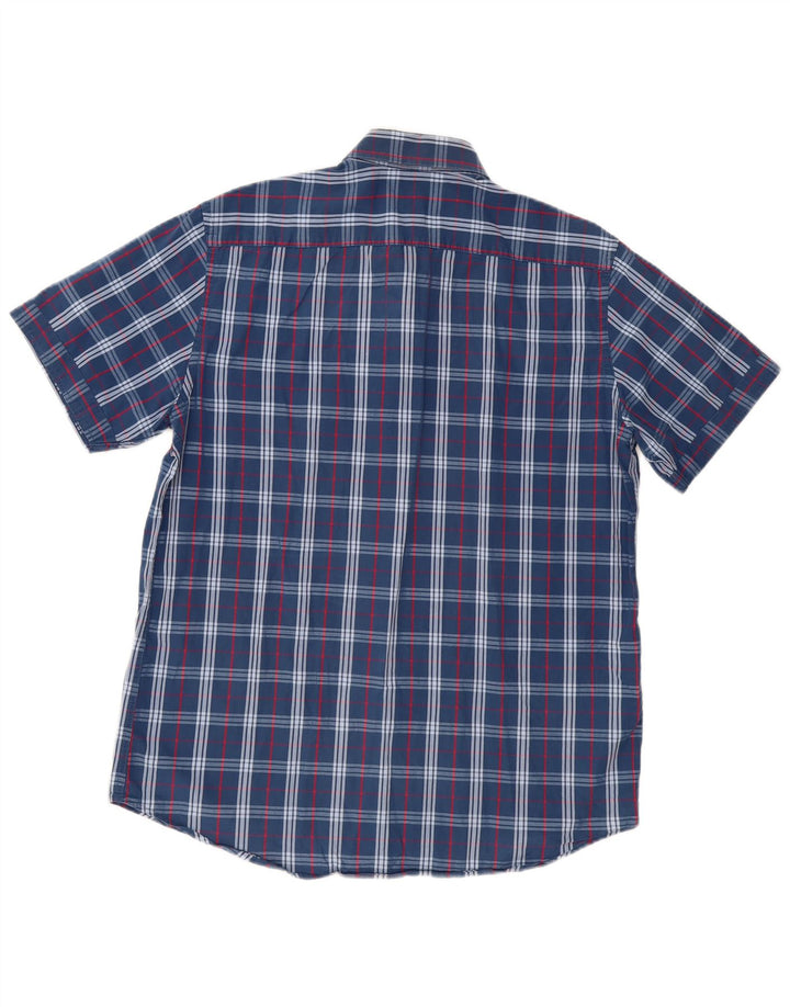 CARRERA Chemise à manches courtes coupe classique pour homme, grands carreaux bleus