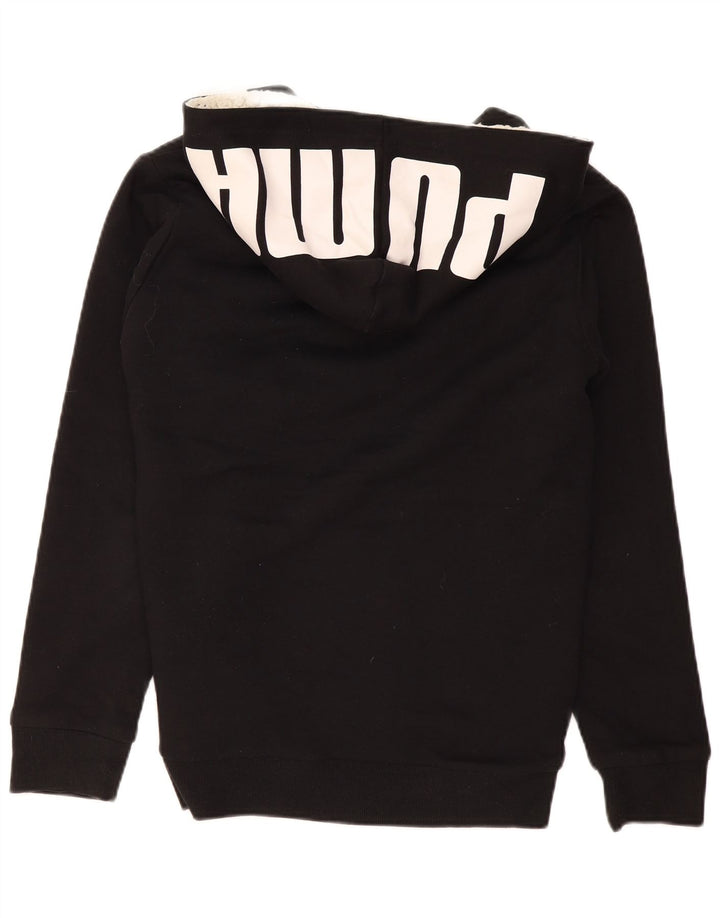 PUMA Sweat à capuche graphique zippé pour garçon 15-16 ans XL Noir Coton