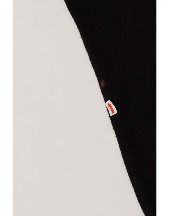 ZARA Pull court à col rond pour femme UK 10 Small Noir Viscose