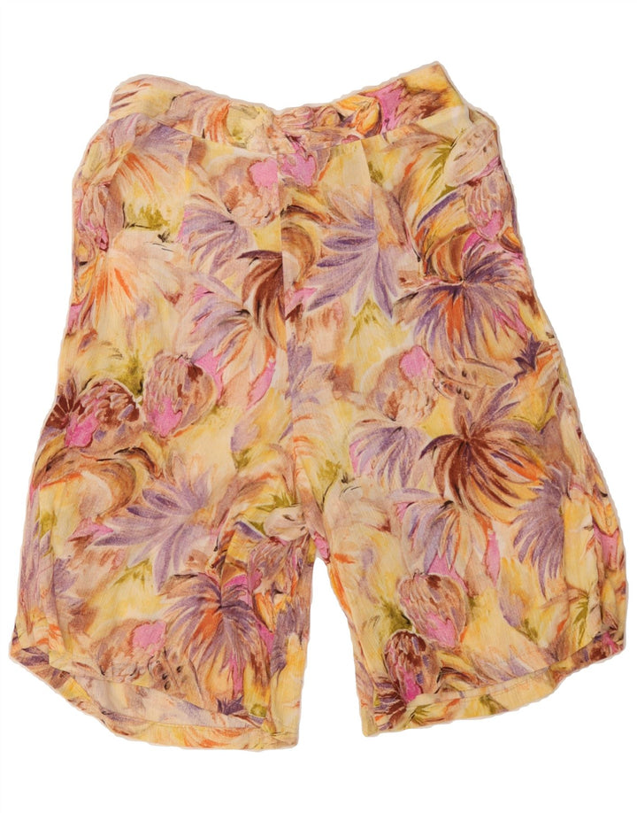 VINTAGE Womens Pegged Casual Shorts EU 40 Medium W32 Multicoloured Floral Vintage Vintage and Second-Hand Vintage from Messina Hembry 