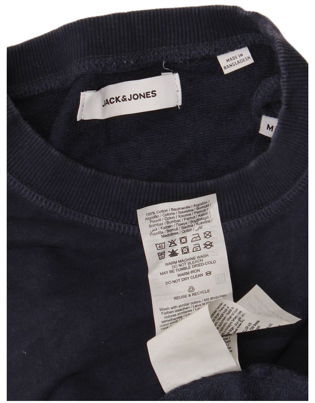Jack & Jones Sweat-Shirt Homme Bleu Marine Moyen Coton