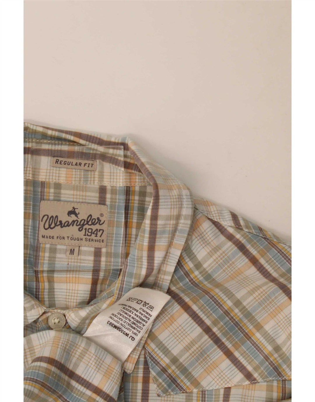 Wrangler Chemise à manches courtes pour homme, coupe régulière, carreaux multicolores moyens