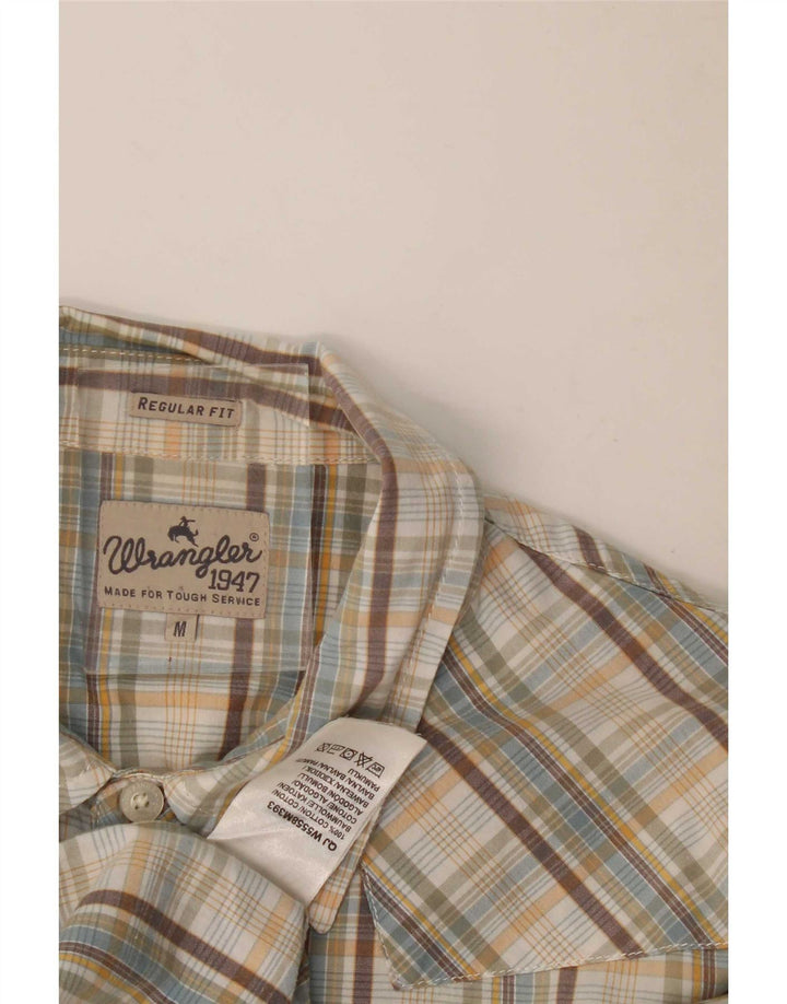 Wrangler Chemise à manches courtes pour homme, coupe régulière, carreaux multicolores moyens