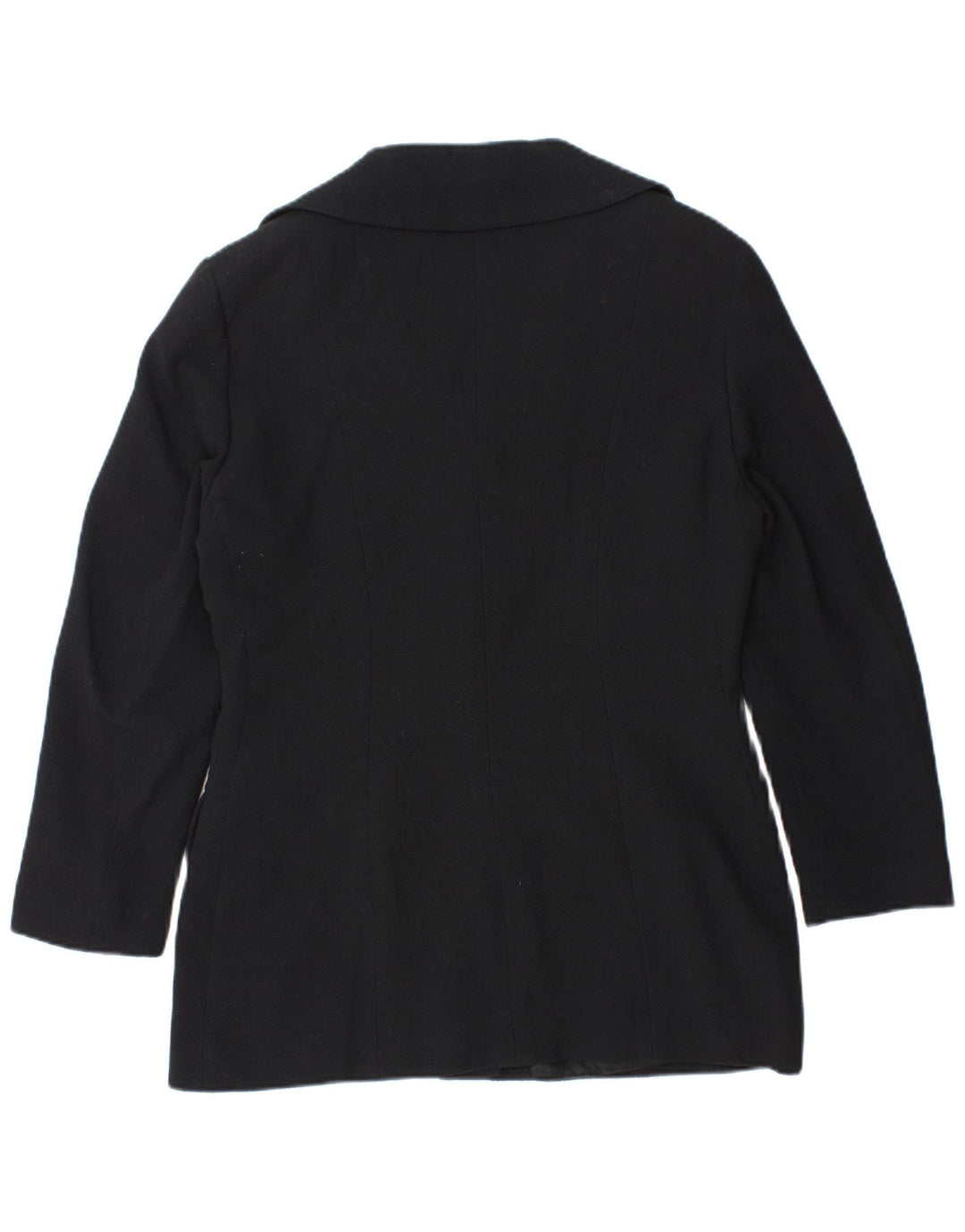 vintage Femme 4 Bouton Blazer Veste IT 48 XL Laine Bleu Marine