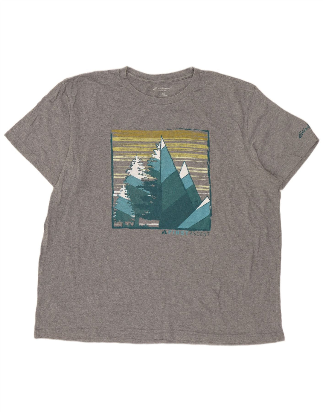 EDDIE BAUER T-Shirt Graphique Homme Top XL Gris Coton