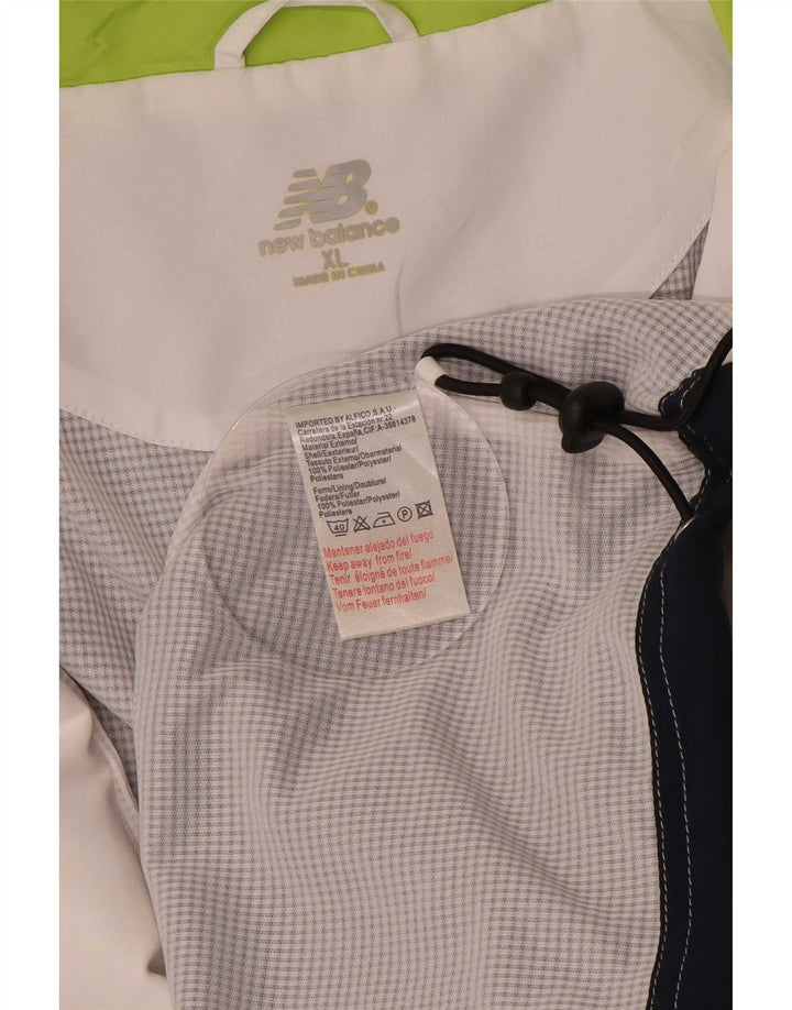 New Balance Veste de survêtement pour homme XL Blanc Colorblock Polyester
