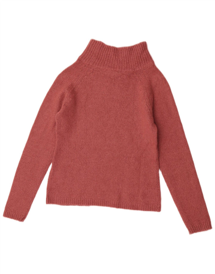 Fred Perry Pull court à col roulé pour femme UK 10 Petit Rose