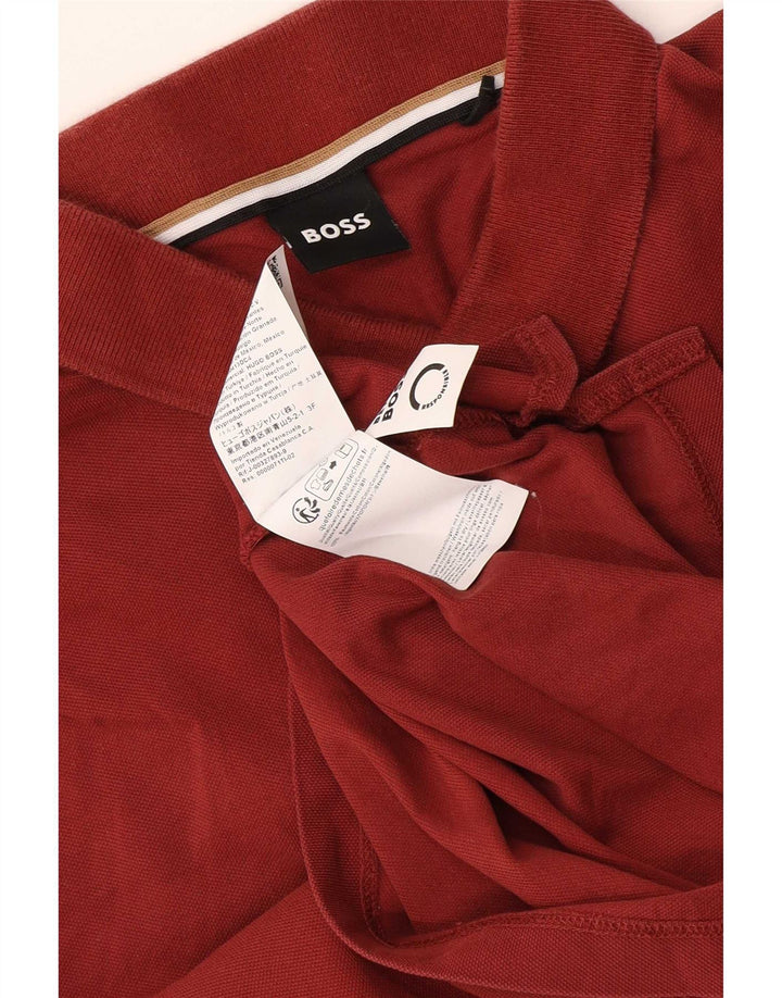 HUGO BOSS Polo Homme Petit Marron Coton