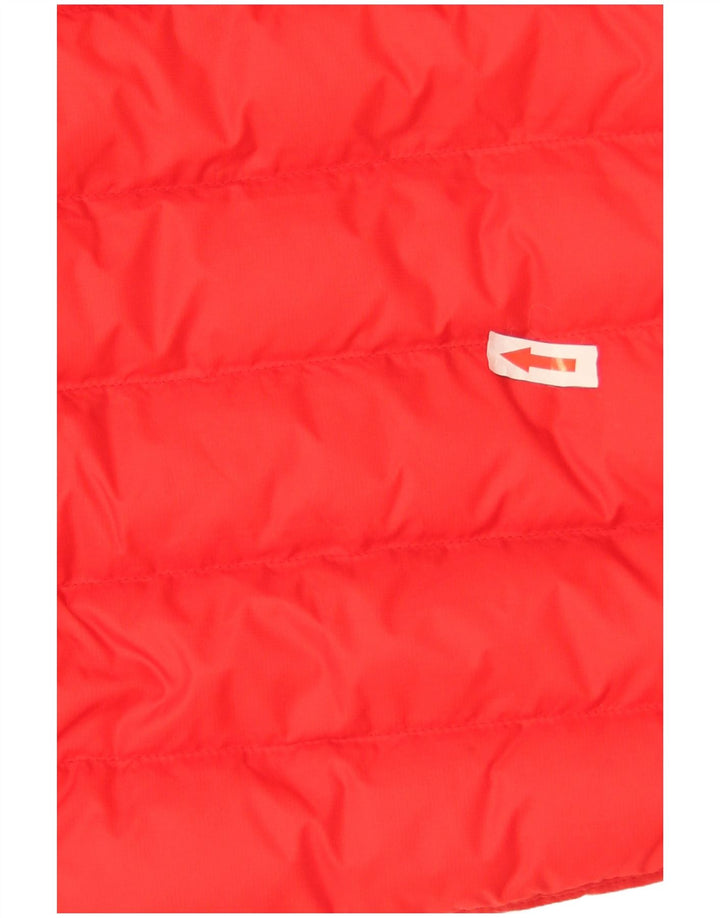 Adidas Veste rembourrée à capuche pour femme UK 8 Small Rouge Polyamide