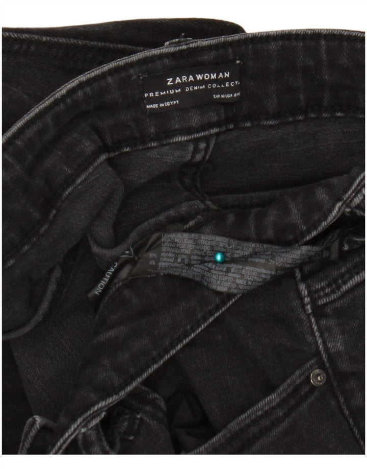 Zara Jean évasé taille haute pour femme EU 40 Medium W30 L34 Coton noir