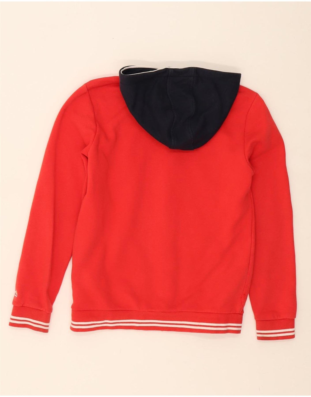 ELLESSE Boys Graphic Hooded Varsity Jacket 11-12 Years Red Cotton Vintage Ellesse and Second-Hand Ellesse from Messina Hembry 