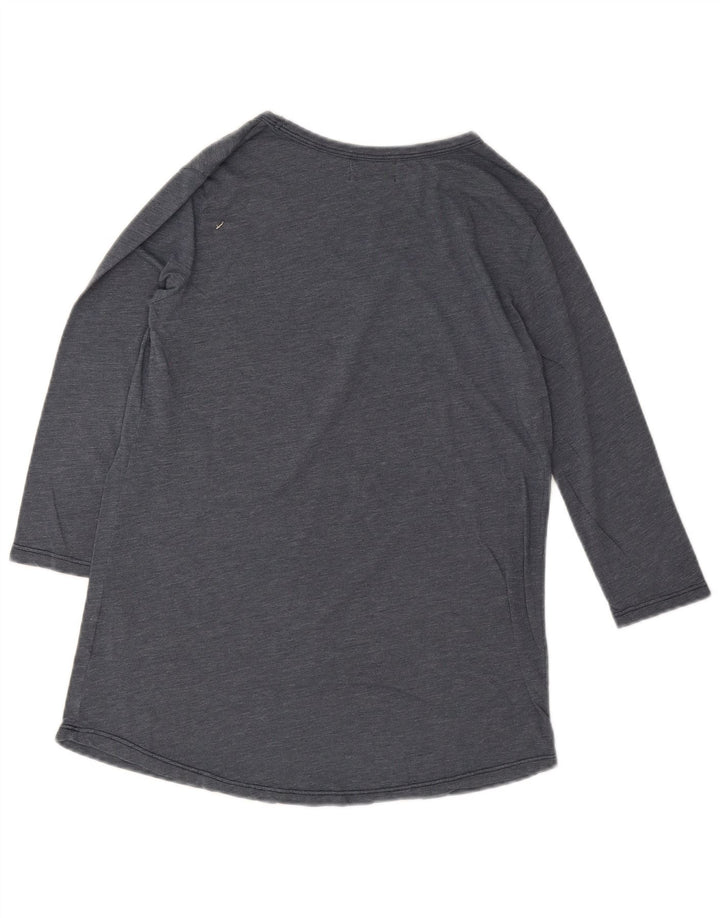 Converse Haut graphique à manches 3/4 pour femme UK 14 Gris moyen Coton