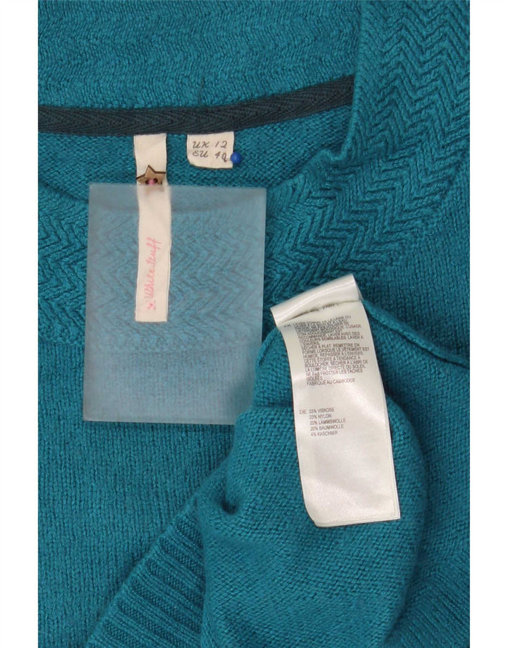 White Stuff Pull ras du cou pour femme UK 12 Bleu moyen Viscose