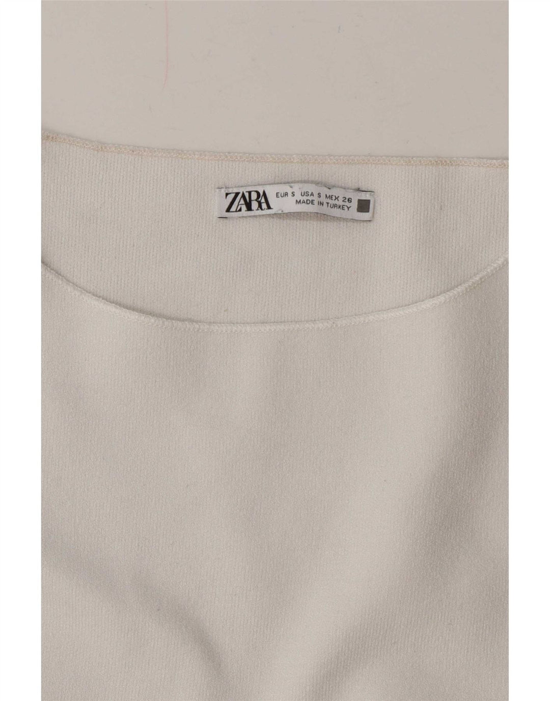 Zara Womens Crop Batwing Blouse Top UK 8 Petit Blanc
