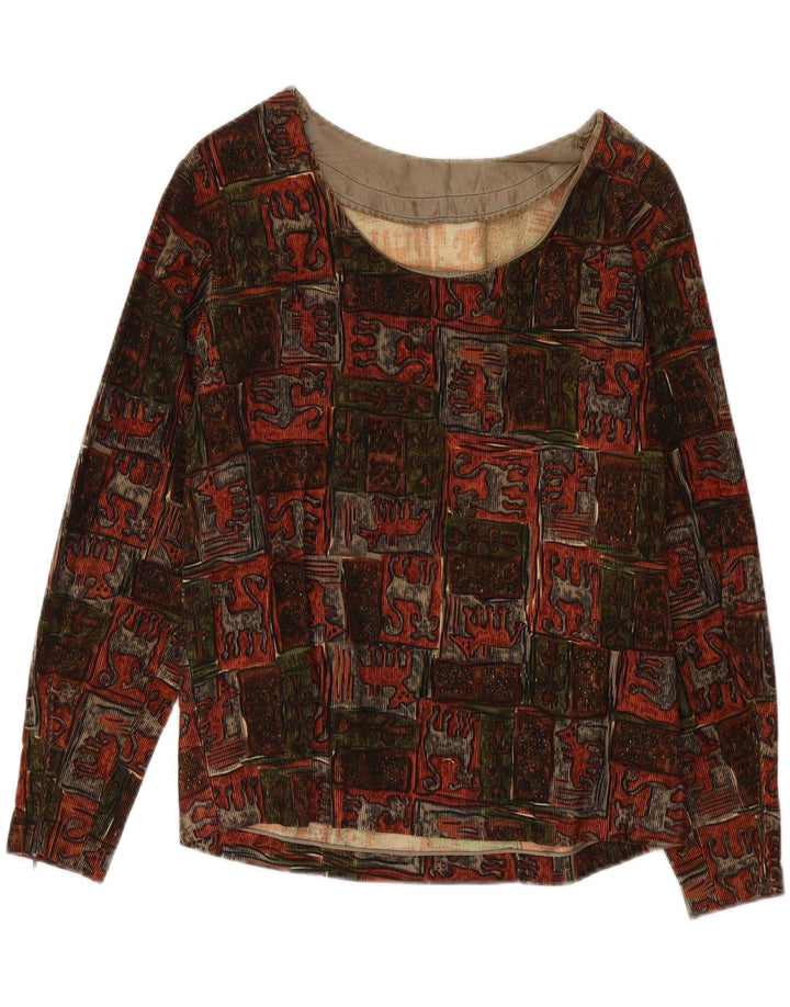 VINTAGE Womens Abstract Pattern Blouse Top UK 14 Medium Multicoloured Vintage Vintage and Second-Hand Vintage from Messina Hembry 