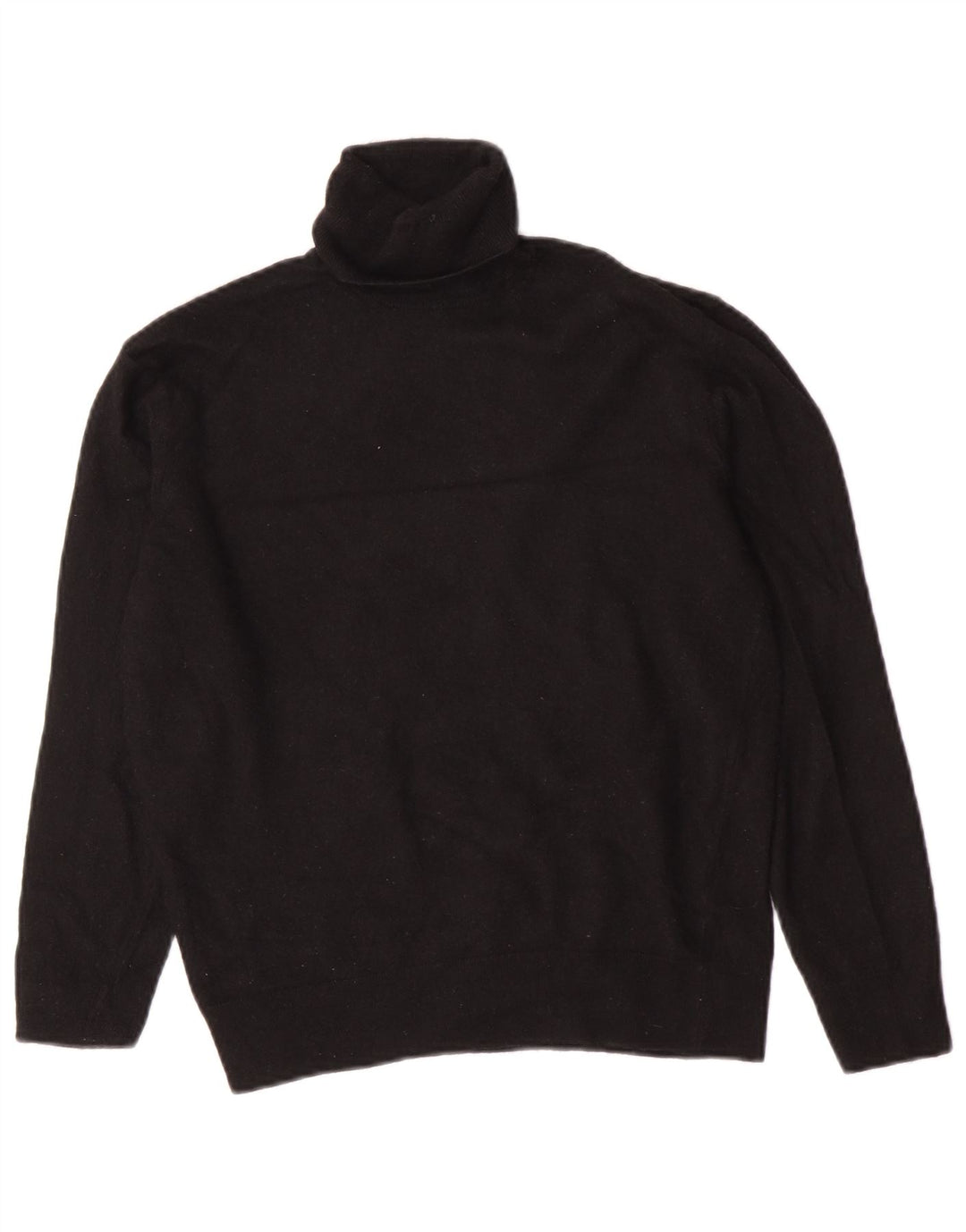 Zara Pull col roulé pour femme UK 14 Laine noire moyenne