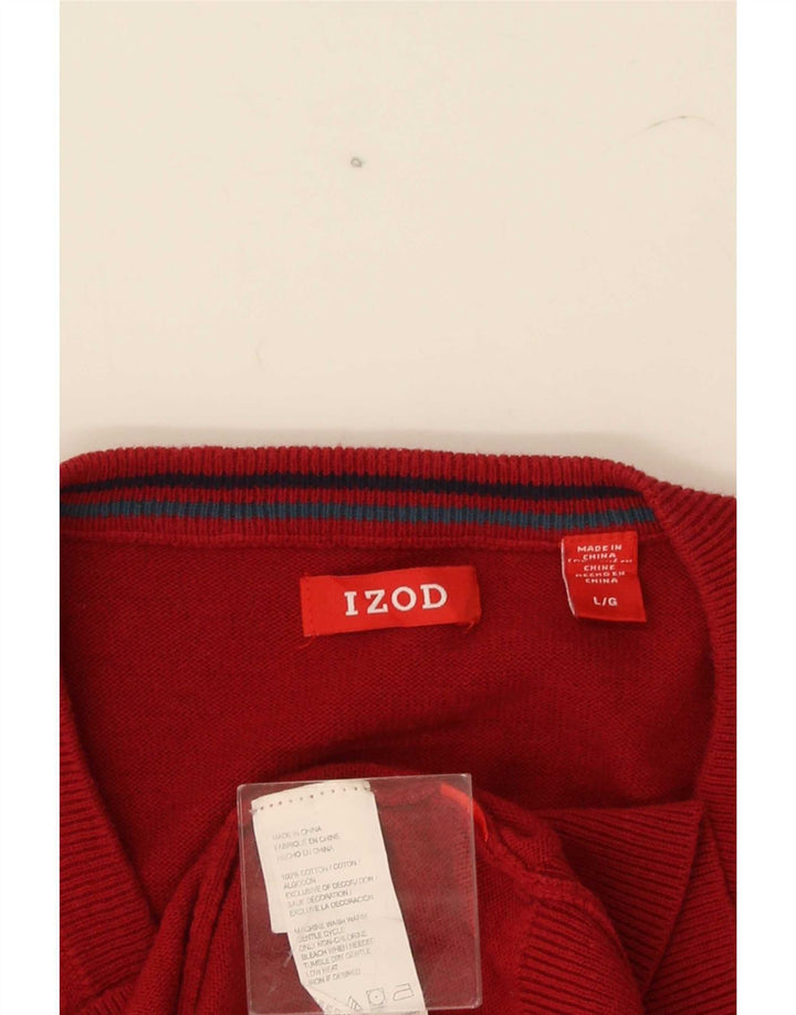 Izod Débardeur Homme Grand Rouge Coton