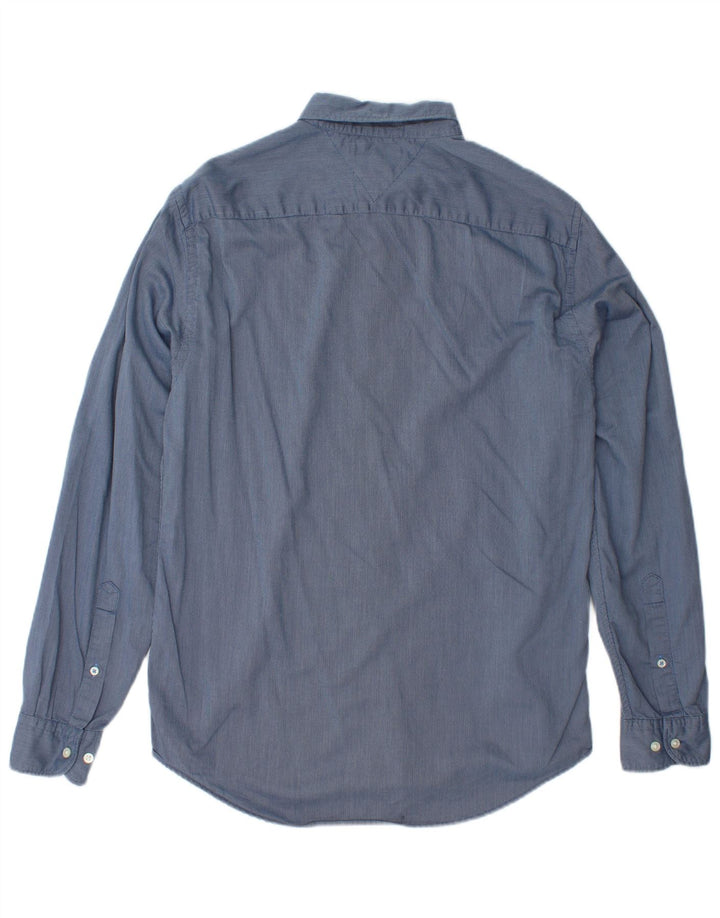 TOMMY HILFIGER Mens Shirt Medium Blue Spotted