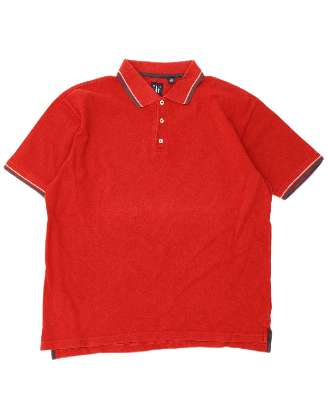 Gap Polo Homme Large Rouge Rayé Coton