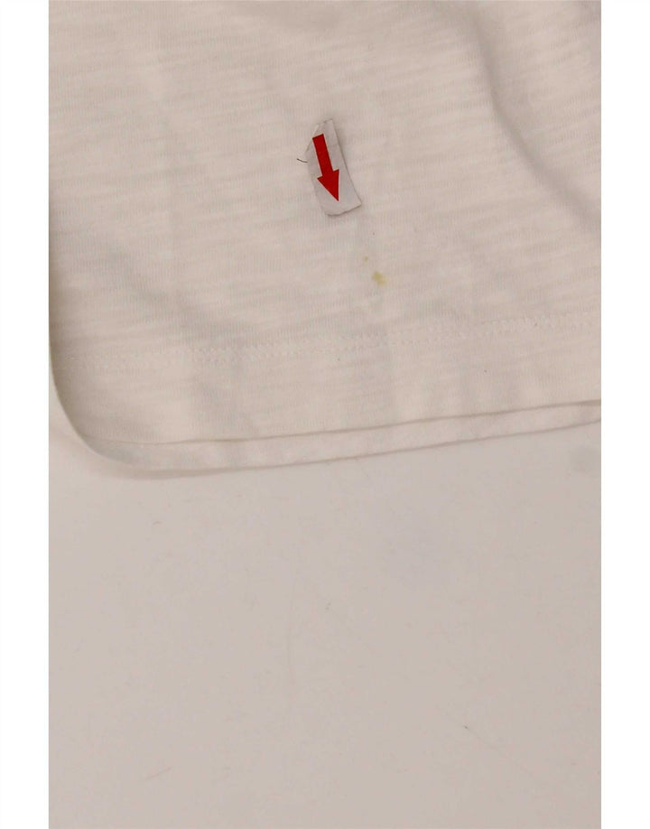 Calvin Klein Jeans T-Shirt Femme UK 14 Moyen Blanc
