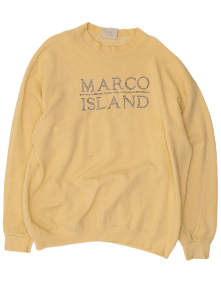 LEE Sweat-Shirt Graphique Homme XL Jaune Coton