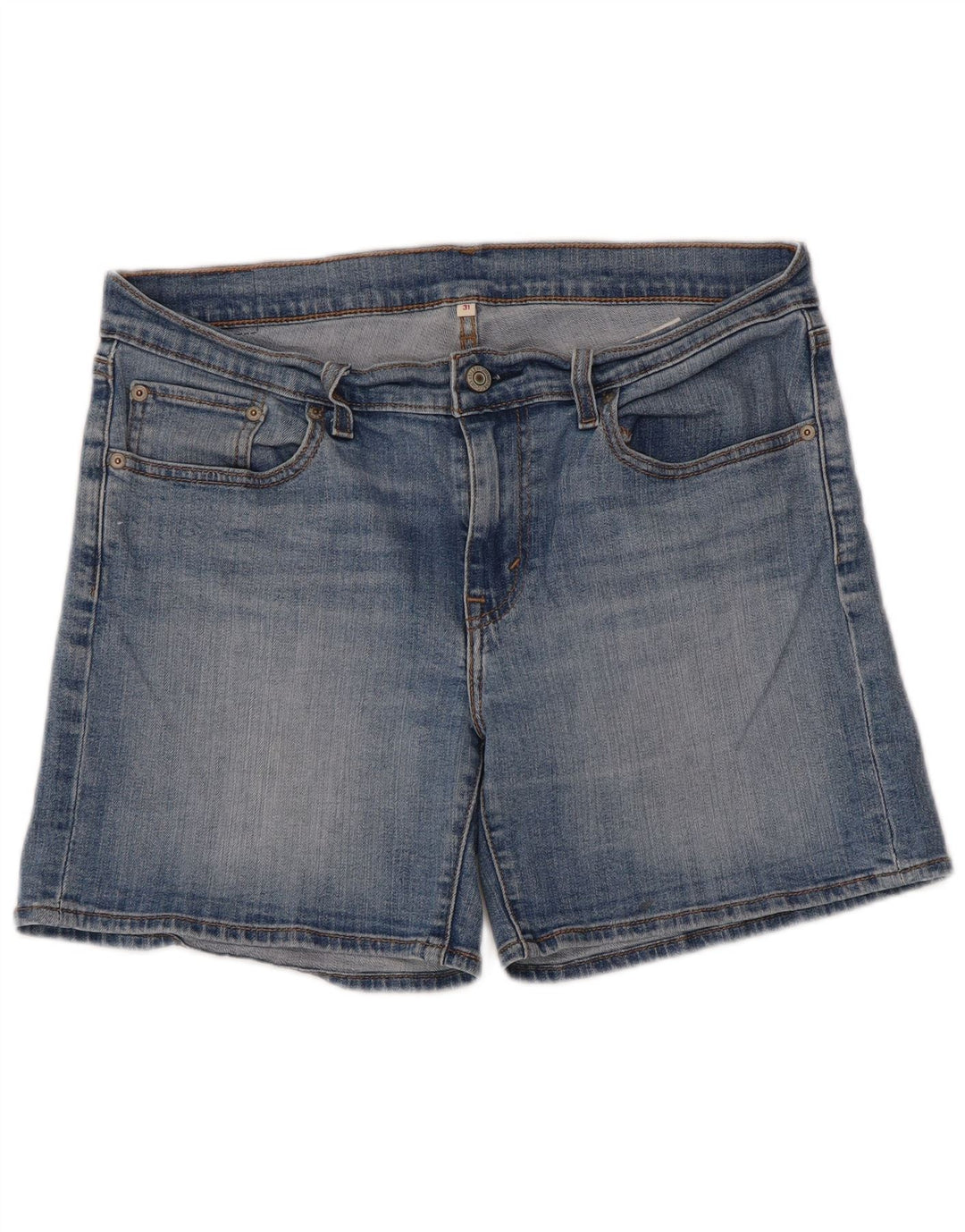 LEVI'S Short en Jean Femme W31 Bleu Moyen Coton