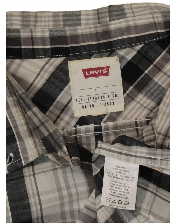 Levi's Chemise Homme Grand Carreau Gris Coton