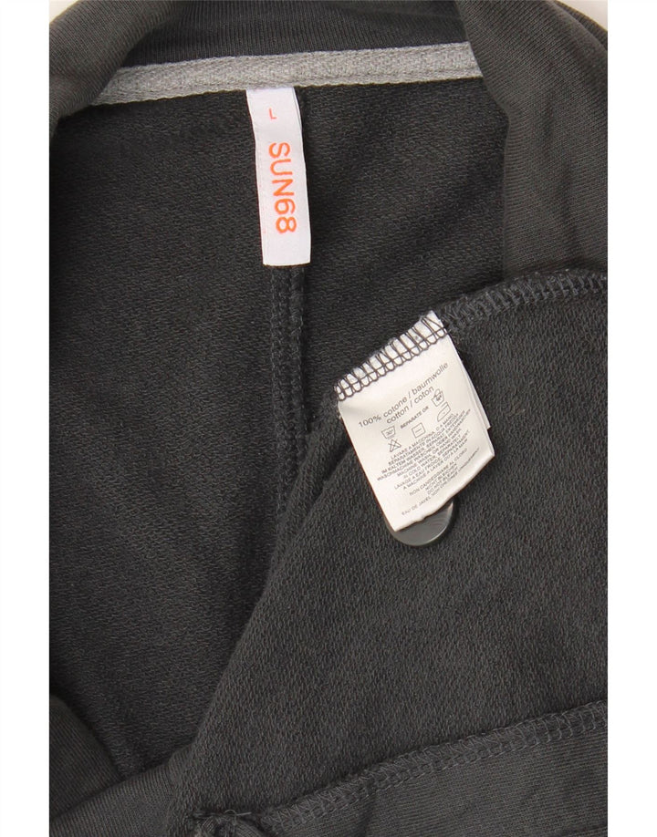 Sun68 Veste blazer à 2 boutons pour homme UK 40 Large Gris Coton