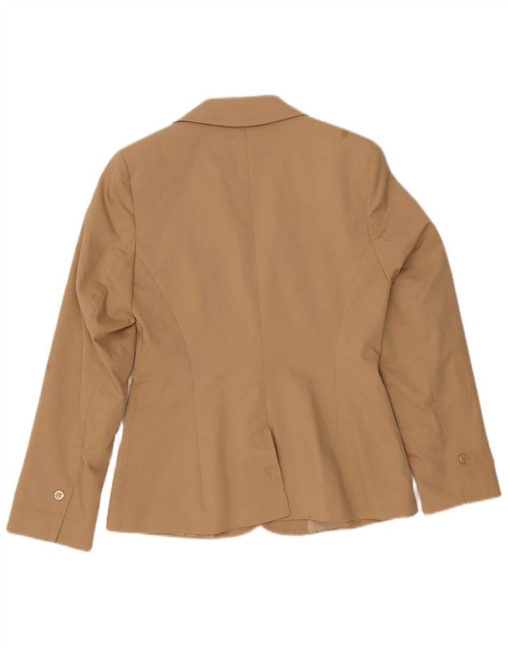 Oasis Veste Blazer 2 Boutons Femme UK 12 Beige Moyen Polyester Classique