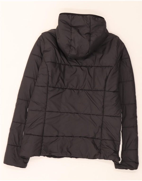 Adidas Veste rembourrée à capuche pour femme UK 16 Large Noir Polyester