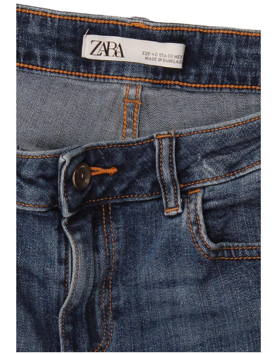 Zara Jean skinny pour femme EU 40 Medium W30 L27 Bleu